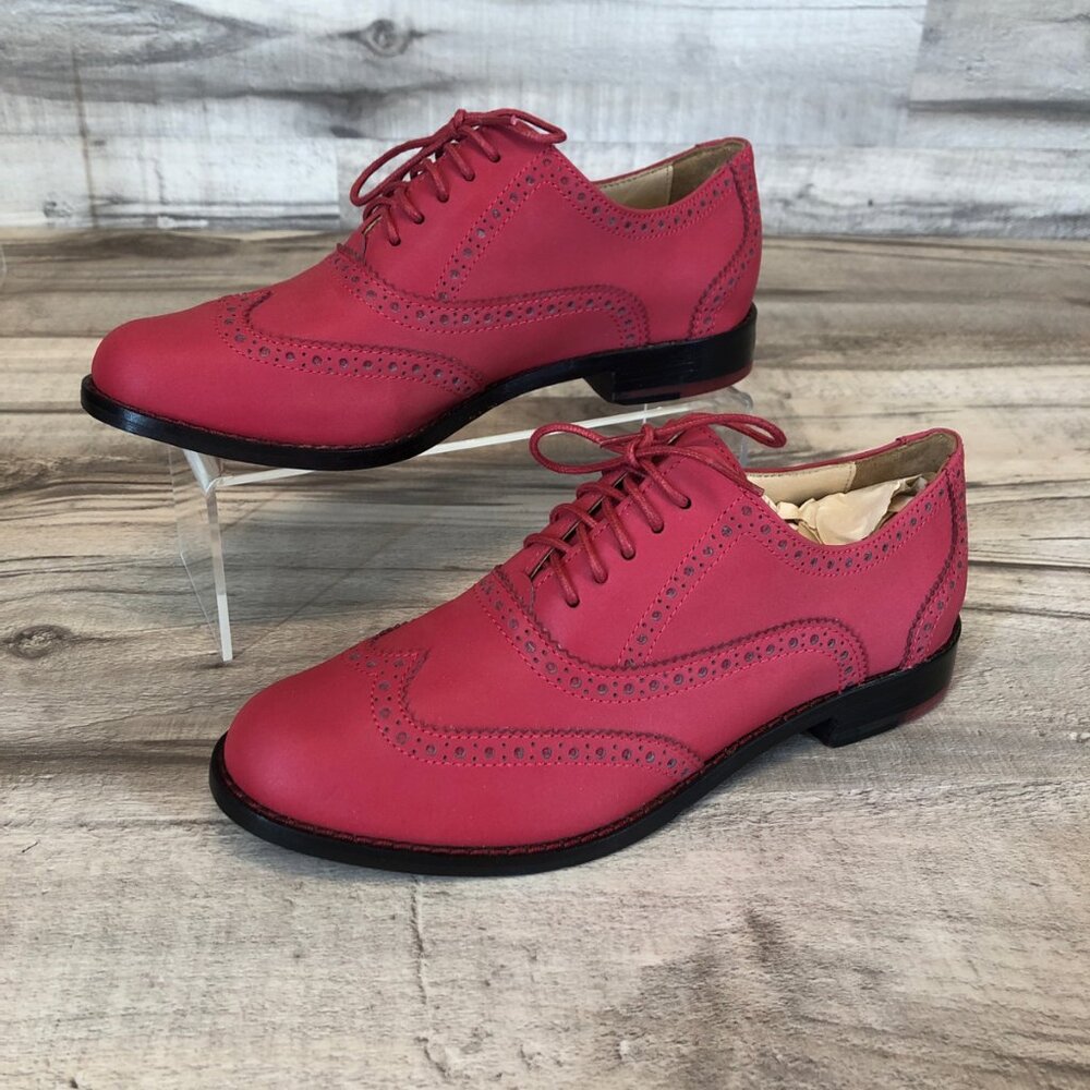 Cole Haan Gramercy Oxford with Nike Air Sole Size 6 Pink Reflective